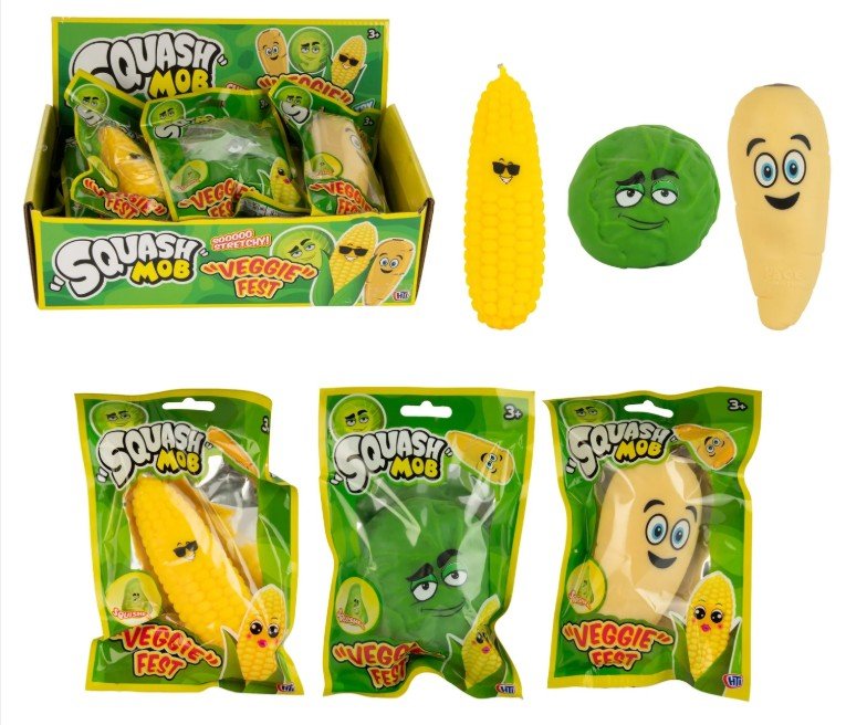 "Squash Mob" Sand Filled Stretchy Squish (Veggie Fest)